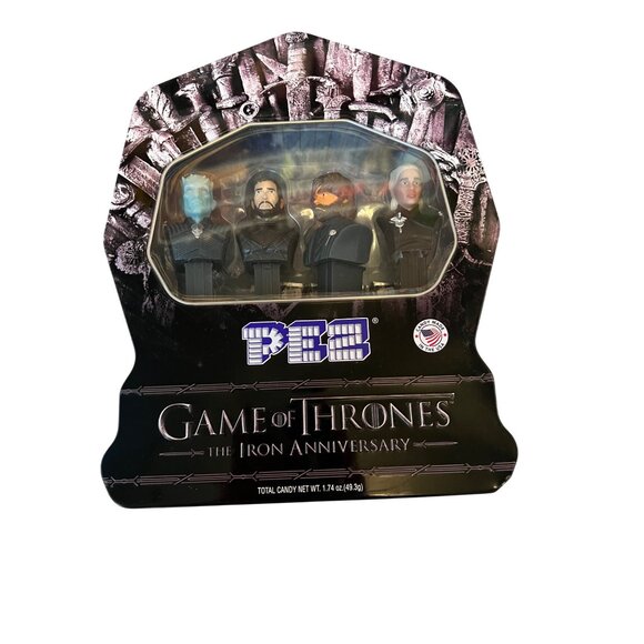 Game Of Thrones PEZ Collectors Tin 4 Dispensers & Candy Iron Anniversary Edition - Picture 1 of 3